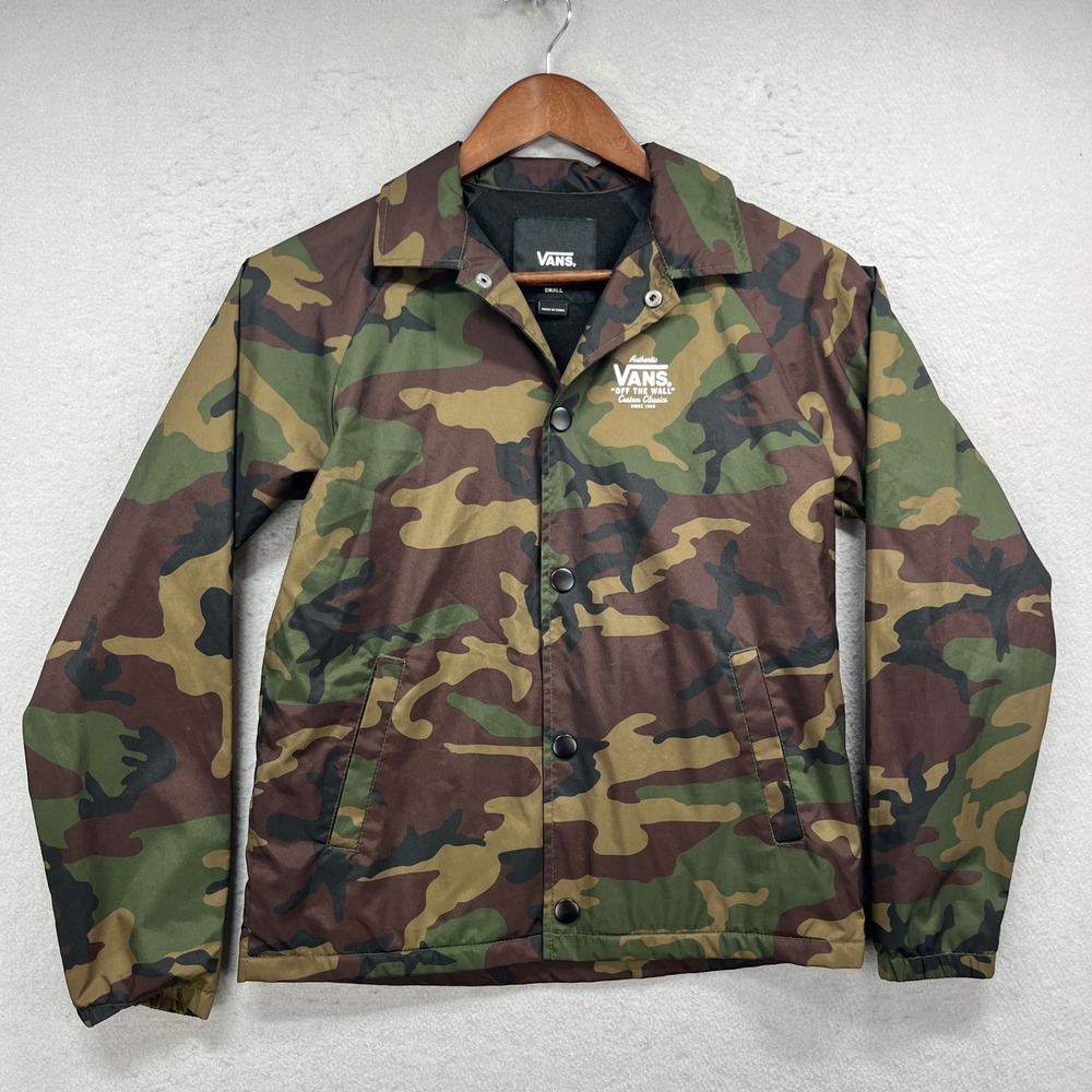 Vans Coach Jacket Women Small Camo Torrey Camouflage Lightweight Skater Gorpcore